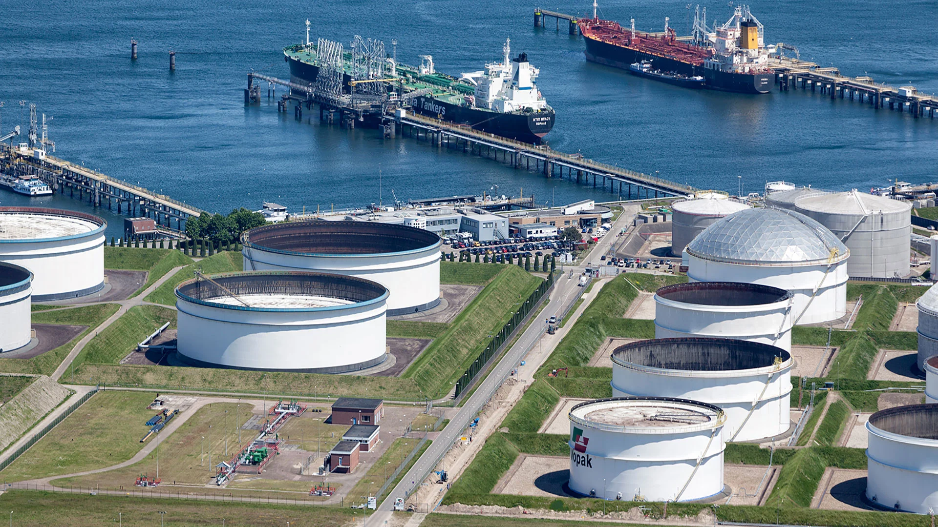 Commercial vessel supporting international maritime energy logistics